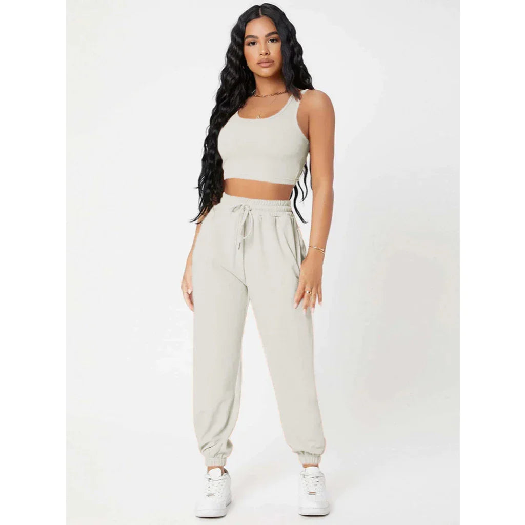 Conjunto Feminino Varias Cores Calça e Blusinha em Tecido Exclusivo Premium