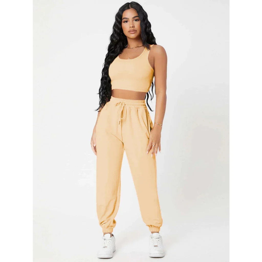 Conjunto Feminino Varias Cores Calça e Blusinha em Tecido Exclusivo Premium