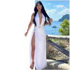 Conjunto  de 2 Peças , Bory Maiô ,Peças com detalhe de fivela Saia Longa com Fenda Alta,Conjunto de 2 Peças para e Verão