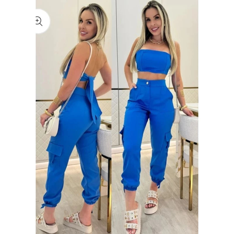 CONJUNTO CARGO E CROPETS FAIXA (AMARRE)