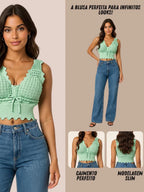 Blusa Feminina Cropped em Tricô Modal - Top Estiloso e Versátil para o Verão | Lançamento da Moda