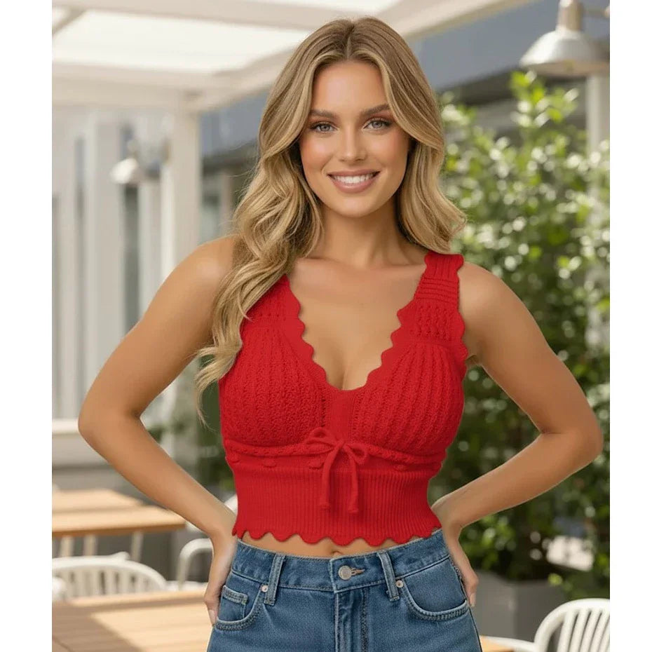 Blusa Feminina Cropped em Tricô Modal - Top Estiloso e Versátil para o Verão | Lançamento da Moda