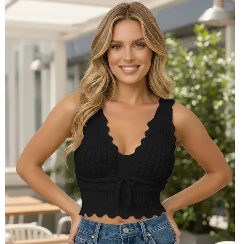 Blusa Feminina Cropped em Tricô Modal - Top Estiloso e Versátil para o Verão | Lançamento da Moda