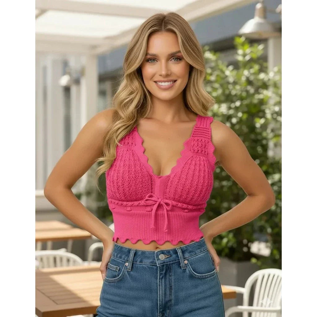 Blusa Feminina Cropped em Tricô Modal - Top Estiloso e Versátil para o Verão | Lançamento da Moda