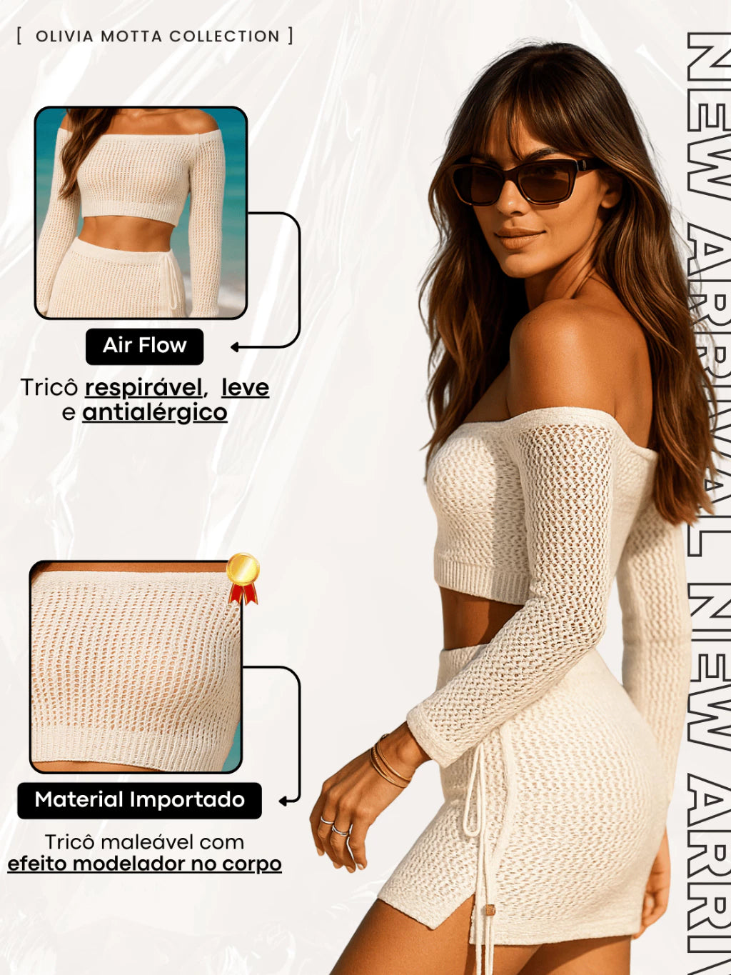 Saida De Praia Croche Tricot Conjunto Saia Curta E Top Verao Leve Moda Praia
