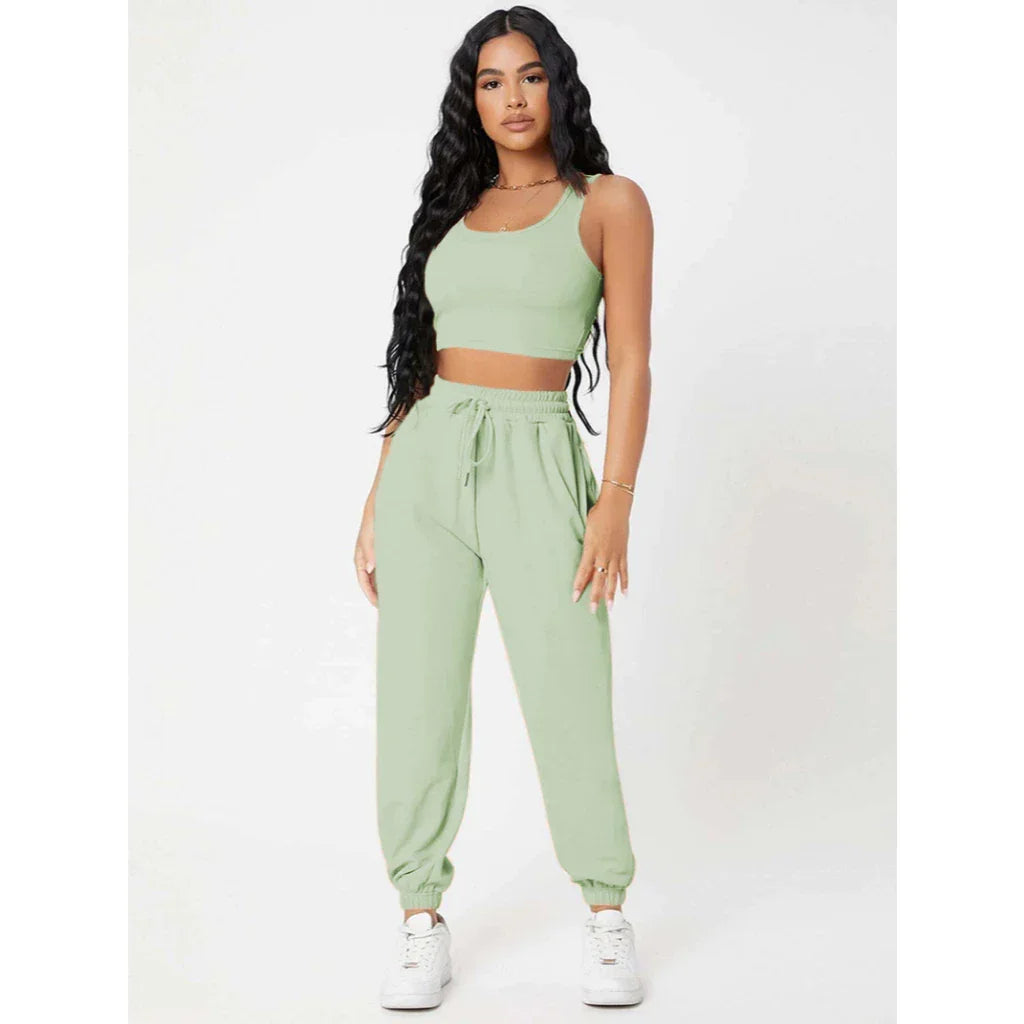 Conjunto Feminino Varias Cores Calça e Blusinha em Tecido Exclusivo Premium