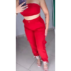 CONJUNTO CARGO E CROPETS FAIXA (AMARRE)