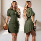 Chemise Feminino Viscolinho Leve Elegante Versátil Moda Blogueira Atemporal e Moderna Festa