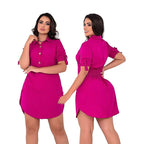 Chemise Feminino Viscolinho Leve Elegante Versátil Moda Blogueira Atemporal e Moderna Festa