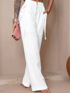 Conjunto Alfaiataria Feminino Cropped Calça Pantalona Longo Bojo