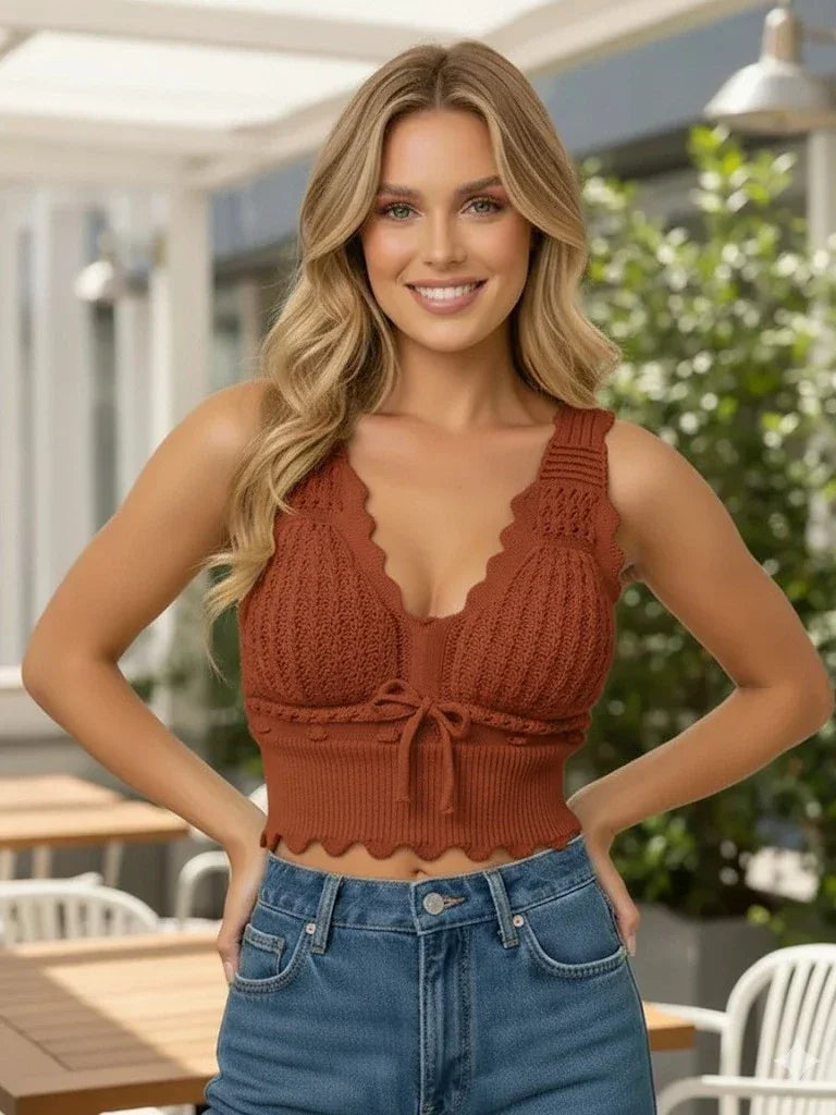 Blusa Feminina Cropped em Tricô Modal - Top Estiloso e Versátil para o Verão | Lançamento da Moda